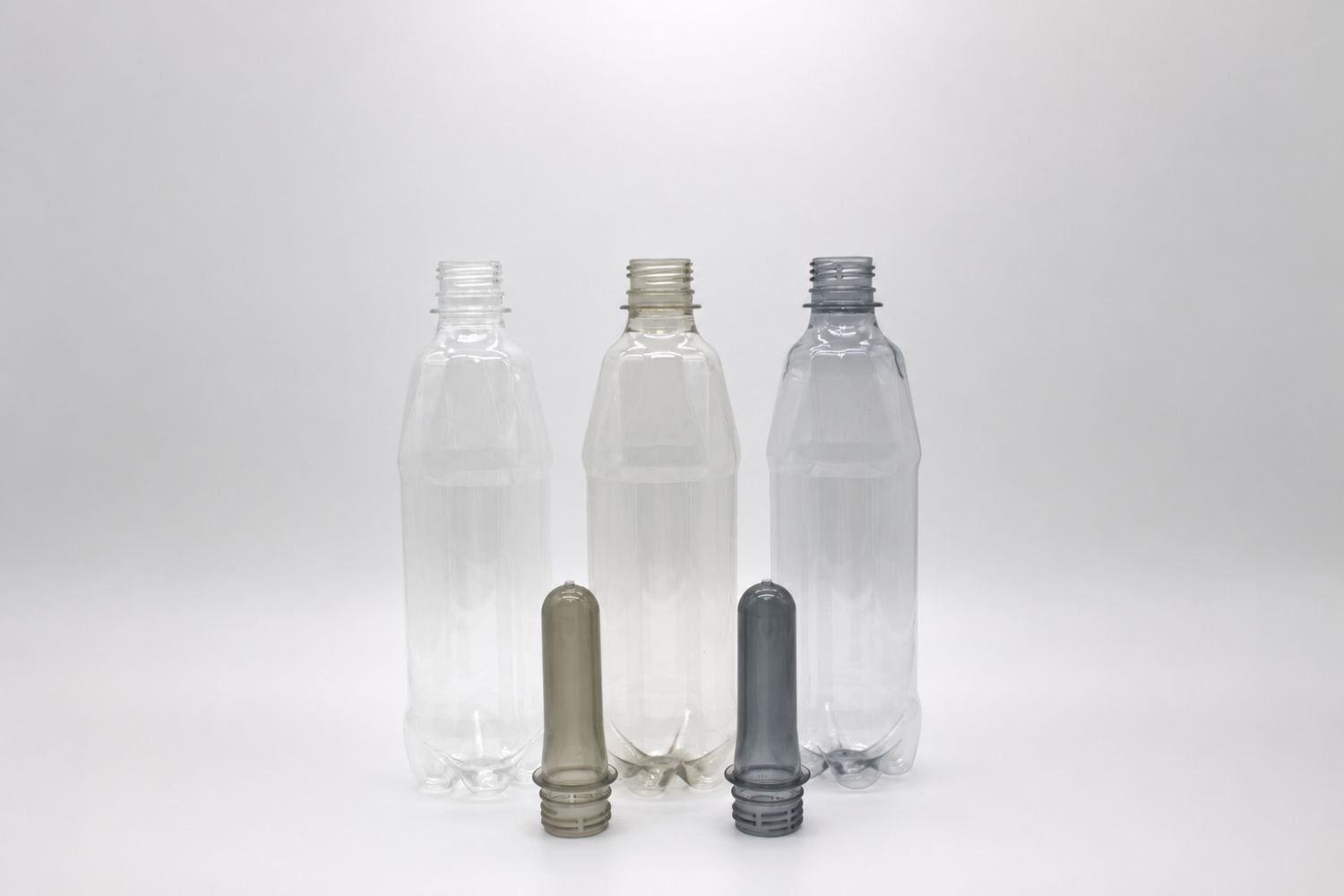 HCA bottles samples (virgin PET, rPET, rPET with CircStab)