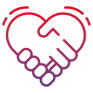 Shaking Hands Heart Icon